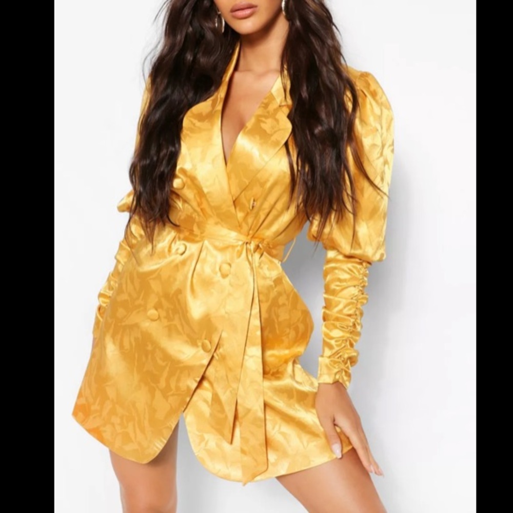 Satin Blazer Dress